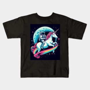 Astronaut on Unicorn Kids T-Shirt